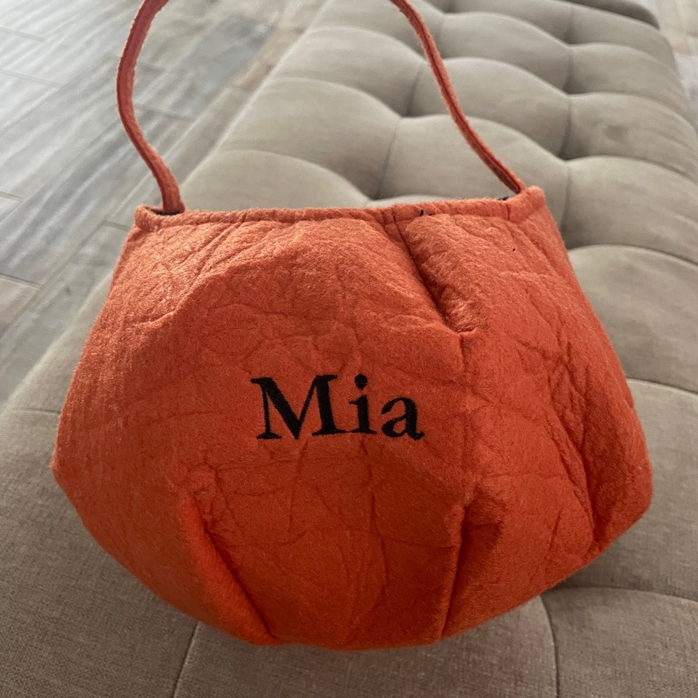 “Mia” pumpkin treat bag